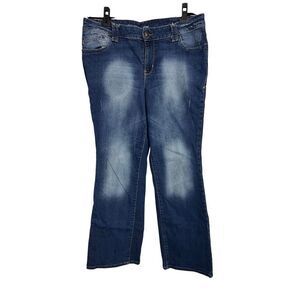 Lane Bryant Jeans Womens Size 18 Dark Wash Blue Bootcut High Rise Stretch Denim